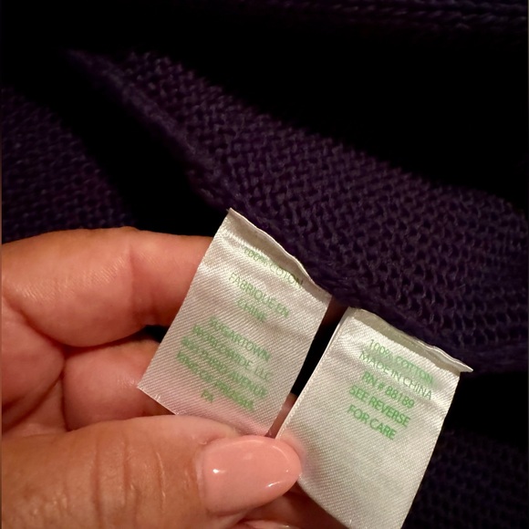 Lilly Pulitzer Navy Harbor Kimono Open Front Cardigan, size Medium - Picture 4 of 5